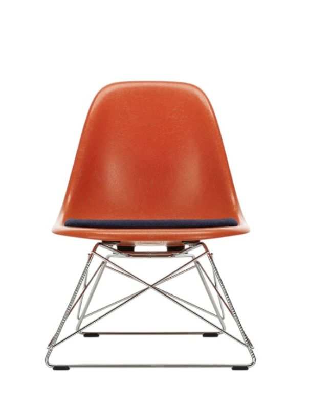 Eames Fiberglass  Chair LSR Stuhl mit Sitzpolster Vitra